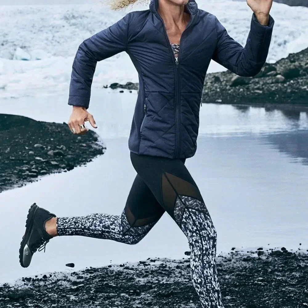 Fabletics Mid Rise Mesh Powerhold leggings Size S